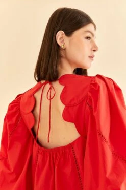 Farm Rio Red Heart Shaped Neckline Blouse 11 Farm Rio Red Heart Shaped Neckline Blouse -Farm Rio Store 312025 03