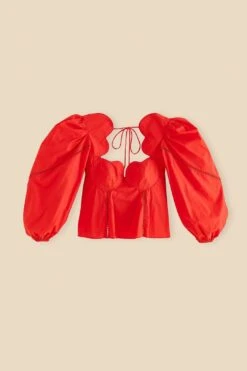Farm Rio Red Heart Shaped Neckline Blouse 13 Farm Rio Red Heart Shaped Neckline Blouse -Farm Rio Store 312025 06