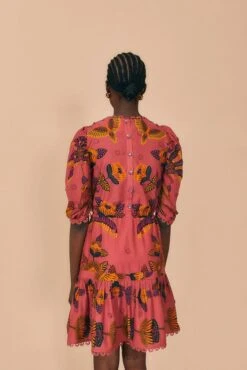 Farm Rio Blush Living Bloom Short Sleeve Mini Dress -Farm Rio Store 312186 03