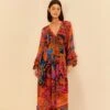 Farm Rio Vintage Wave Long Sleeve Maxi Dress 1 Farm Rio Vintage Wave Long Sleeve Maxi Dress -Farm Rio Store 312218 01