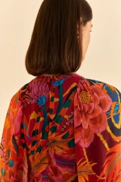 Farm Rio Vintage Wave Long Sleeve Maxi Dress -Farm Rio Store 312218 06