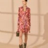 Farm Rio Rose Wild Horses Long Sleeve Mini Dress -Farm Rio Store 312367 01