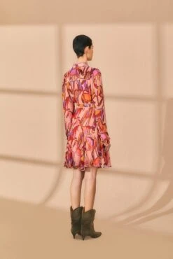 Farm Rio Rose Wild Horses Long Sleeve Mini Dress -Farm Rio Store 312367 03