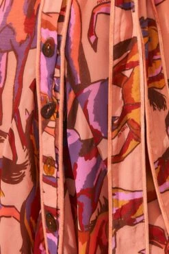 Farm Rio Rose Wild Horses Long Sleeve Mini Dress -Farm Rio Store 312367 05