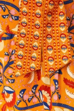 Farm Rio Yellow Palms Party Midi Dress -Farm Rio Store 312461 07