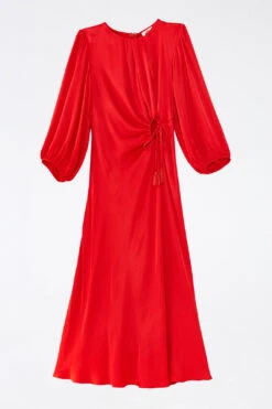 Farm Rio Red Front Circle Cut Out Midi Dress -Farm Rio Store 312693 06