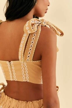 Farm Rio Sand Richelieu Sleeveless Midi Dress 10 Farm Rio Sand Richelieu Sleeveless Midi Dress -Farm Rio Store 313594 04