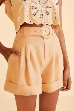 Farm Rio Beige Tailored Shorts 9 Farm Rio Beige Tailored Shorts -Farm Rio Store 313601 03