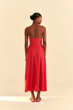 Farm Rio Red Sleeveless Midi Dress -Farm Rio Store 313607 04
