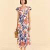 Farm Rio Off-White Mixed Lobsters Midi Dress 1 Farm Rio Off-White Mixed Lobsters Midi Dress -Farm Rio Store 313608 01