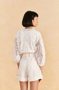 Farm Rio Off-White Tailored Shorts 11 Farm Rio Off-White Tailored Shorts -Farm Rio Store 313614 04