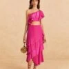Farm Rio Dark Pink Marocaine Ruffle Skirt -Farm Rio Store 313615 02