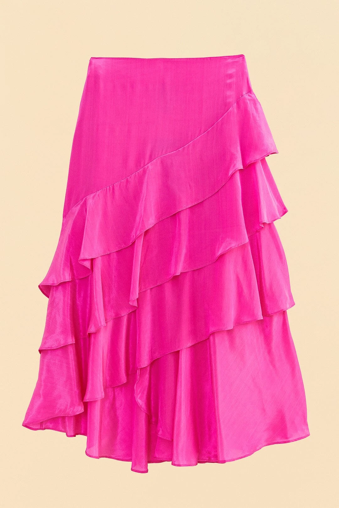 Farm Rio Dark Pink Marocaine Ruffle Skirt 8 Farm Rio Dark Pink Marocaine Ruffle Skirt - Image 6