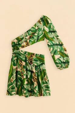 Farm Rio Tropical Leaves One Shoulder Mini Dress 11 Farm Rio Tropical Leaves One Shoulder Mini Dress -Farm Rio Store 313620 05