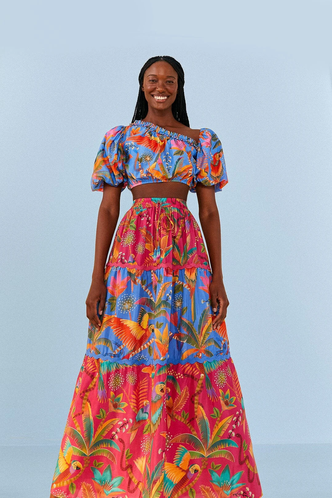 Farm Rio Macaw Party Mix Maxi Skirt 3 Farm Rio Macaw Party Mix Maxi Skirt