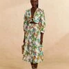 Farm Rio Tropical Paradise Midi Skirt -Farm Rio Store 313626 01