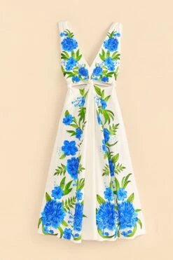 Farm Rio Off-White Romantic Garden Midi Dress 11 Farm Rio Off-White Romantic Garden Midi Dress -Farm Rio Store 313630 05