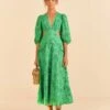Farm Rio Green Richelieu Midi Dress -Farm Rio Store 313648 01