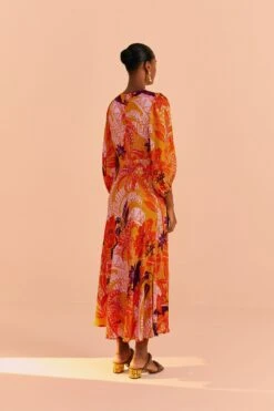 Farm Rio Beige Jungle Panther Lenzing™ Ecovero™ Viscose Midi Dress 13 Farm Rio Beige Jungle Panther Lenzing™ Ecovero™ Viscose Midi Dress -Farm Rio Store 313673 05