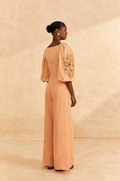 Farm Rio Dark Sand Lace Blouse 11 Farm Rio Dark Sand Lace Blouse -Farm Rio Store 313679 04