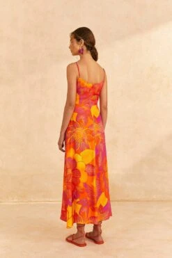 Farm Rio Summer Garden Ombre Lenzing™ Ecovero™ Viscose Midi Dress -Farm Rio Store 313684 04