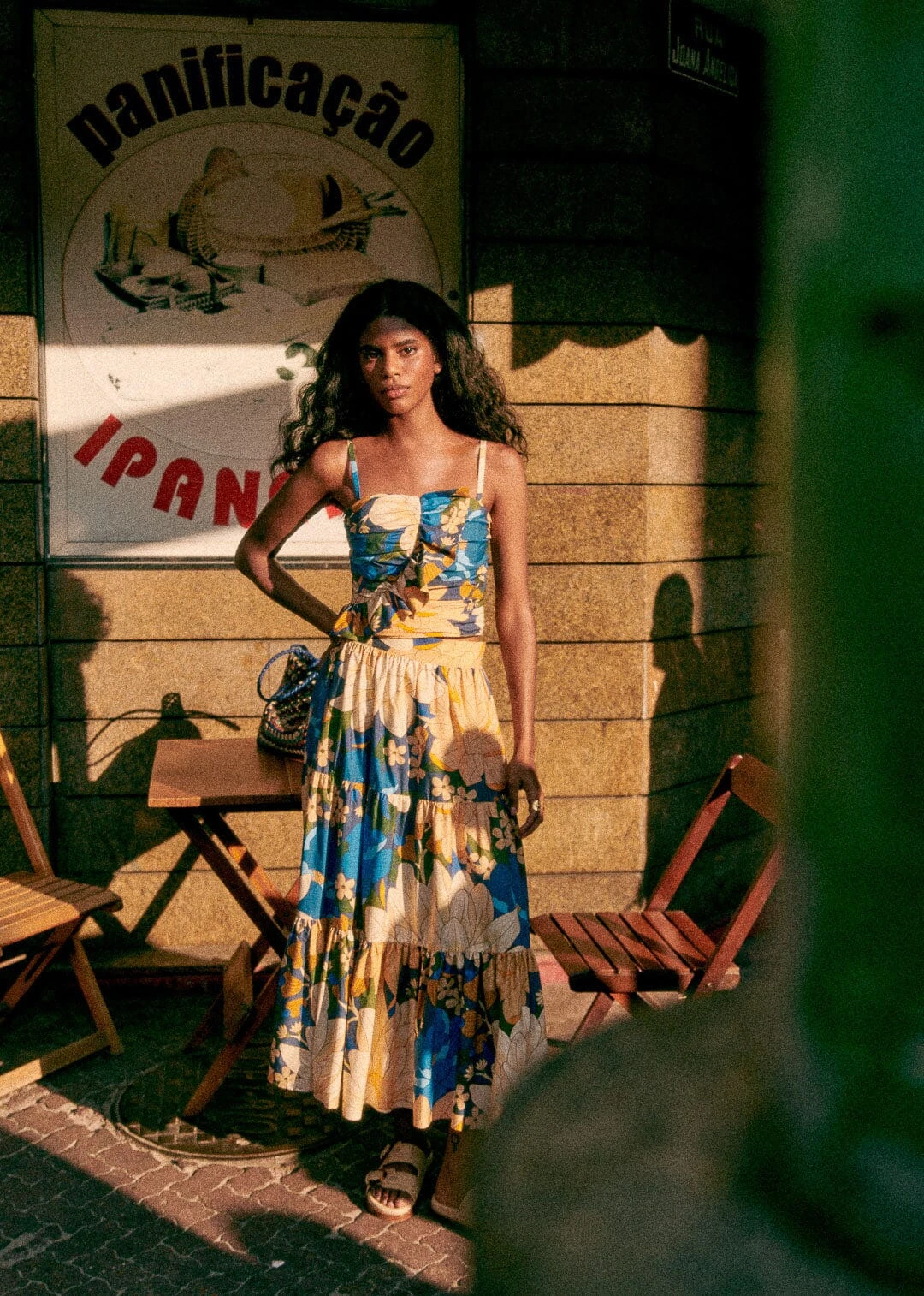 Farm Rio Mandacaru Floral Black Sakura Midi Skirt 3 Farm Rio Mandacaru Floral Black Sakura Midi Skirt