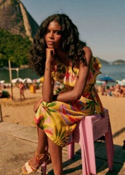 Farm Rio Summer Forest Yellow Parioca Blouse -Farm Rio Store 313790 03