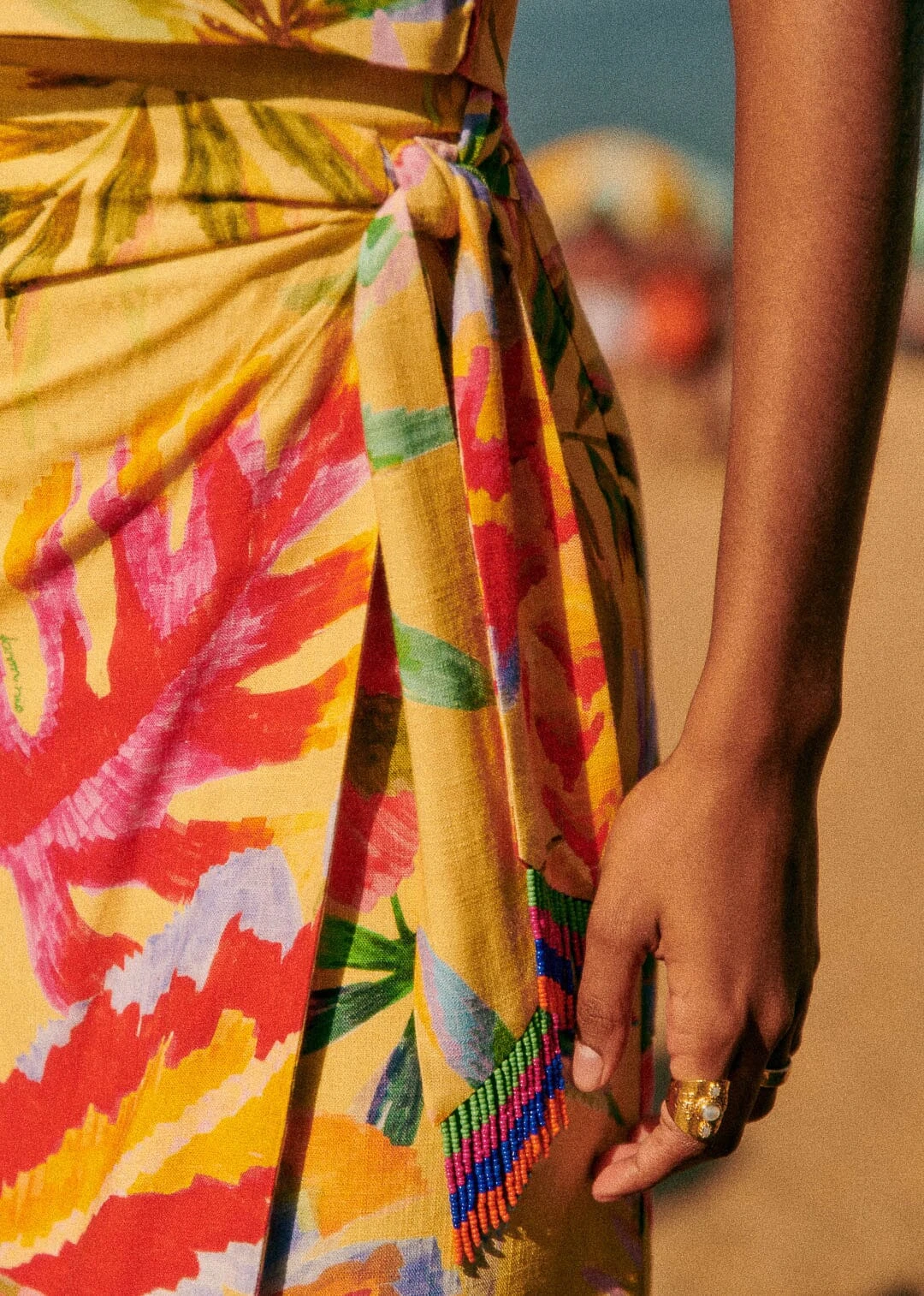 Farm Rio Summer Forest Yellow Bia Midi Skirt 5 Farm Rio Summer Forest Yellow Bia Midi Skirt - Image 3