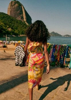 Farm Rio Summer Forest Yellow Bia Midi Skirt 9 Farm Rio Summer Forest Yellow Bia Midi Skirt -Farm Rio Store 313792 04