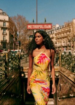 Farm Rio Summer Forest Yellow Burna Midi Dress 15 Farm Rio Summer Forest Yellow Burna Midi Dress -Farm Rio Store 313793 07