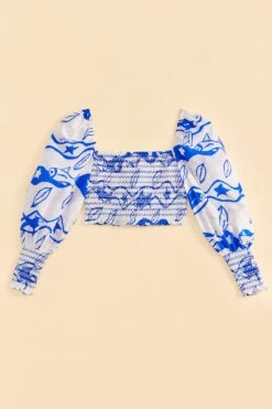 Farm Rio Off-White Pitta Waves Smocked Blouse 13 Farm Rio Off-White Pitta Waves Smocked Blouse -Farm Rio Store 314085 06