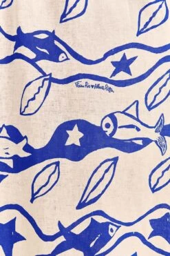 Farm Rio Off-White Pitta Waves Sleeveless Maxi Dress 12 Farm Rio Off-White Pitta Waves Sleeveless Maxi Dress -Farm Rio Store 314086 05