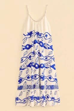 Farm Rio Off-White Pitta Waves Sleeveless Maxi Dress 13 Farm Rio Off-White Pitta Waves Sleeveless Maxi Dress -Farm Rio Store 314086 06