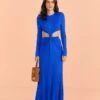Farm Rio Blue Knot Cut Out Maxi Dress -Farm Rio Store 314099 01