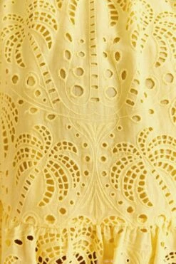 Farm Rio Light Yellow Palm Tree Mini Dress -Farm Rio Store 314107 05