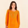 Farm Rio Orange Lace Blouse -Farm Rio Store 314469 01