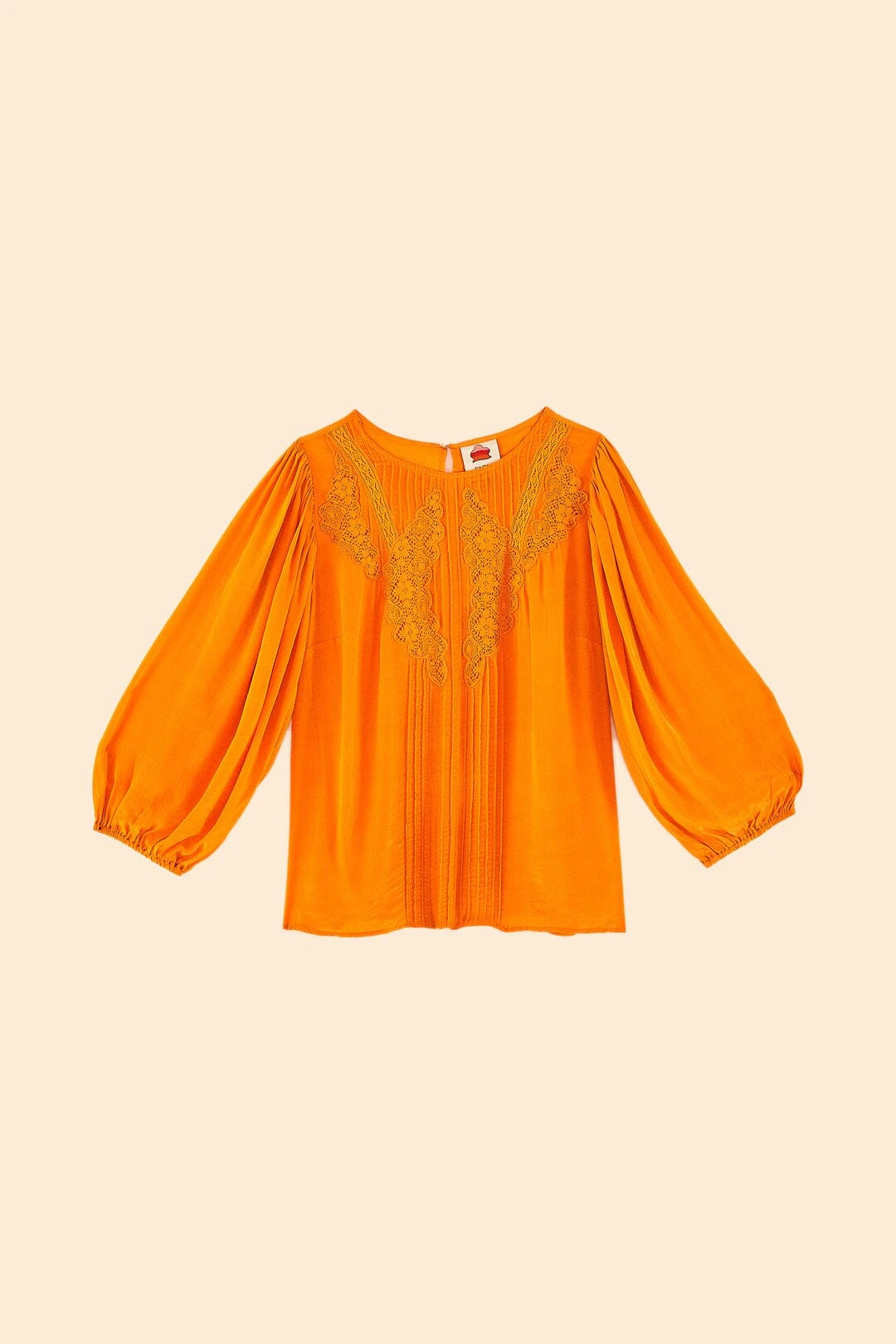 Farm Rio Orange Lace Blouse 8 Farm Rio Orange Lace Blouse - Image 6