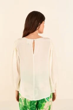 Farm Rio Off White Lace Blouse -Farm Rio Store 314470 03