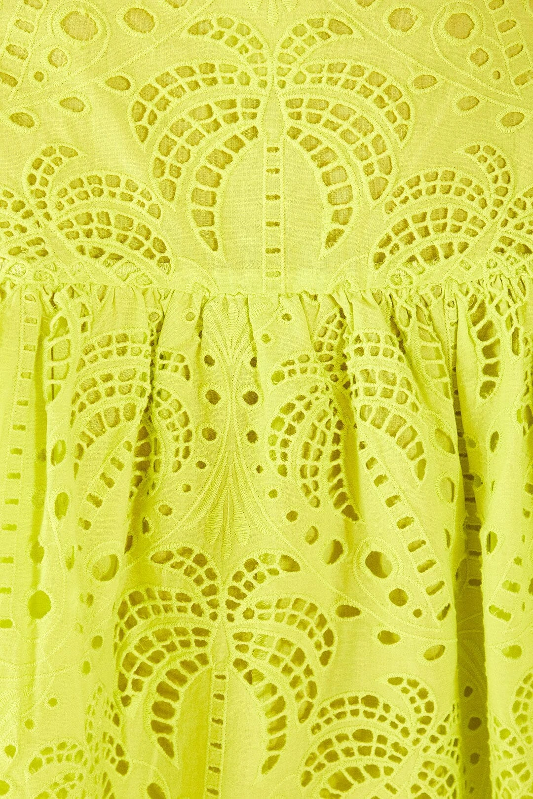 Farm Rio Lime Green Palm Tree Richelieu Blouse 7 Farm Rio Lime Green Palm Tree Richelieu Blouse - Image 5