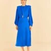Farm Rio Blue Shoulder Pads Maxi Dress 2 Farm Rio Blue Shoulder Pads Maxi Dress -Farm Rio Store 314477 01