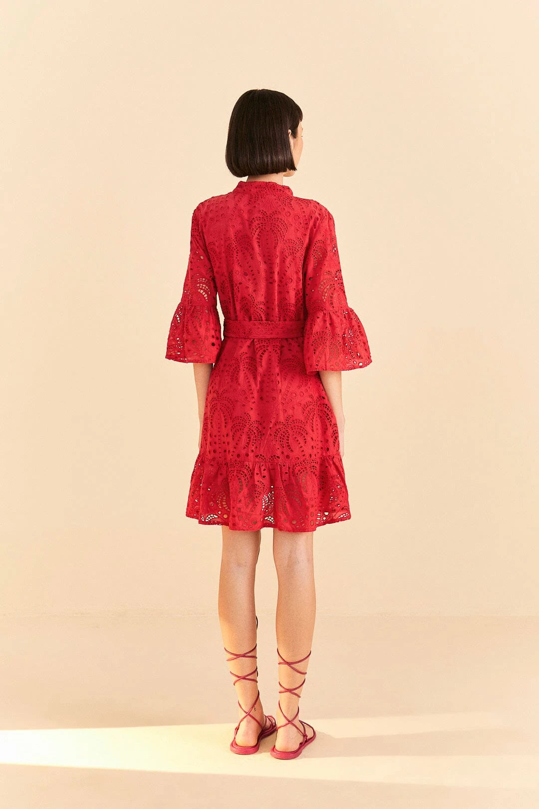 Farm Rio Red Palm Tree Mini Dress 5 Farm Rio Red Palm Tree Mini Dress - Image 4