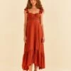 Farm Rio Brown Sleeveless Maxi Dress 2 Farm Rio Brown Sleeveless Maxi Dress -Farm Rio Store 314507 01