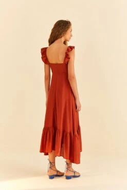 Farm Rio Brown Sleeveless Maxi Dress -Farm Rio Store 314507 04