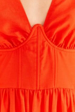 Farm Rio Red Short Sleeves Midi Dress 13 Farm Rio Red Short Sleeves Midi Dress -Farm Rio Store 314511 06