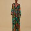 Farm Rio Banana Foliage V Neckline Maxi Dress 1 Farm Rio Banana Foliage V Neckline Maxi Dress -Farm Rio Store 314760 01