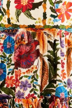 Farm Rio Off-White Tropical Yard Sleeveless Mini Dress -Farm Rio Store 315948 05