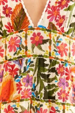 Farm Rio Off-White Tropical Yard Sleeveless Midi Dress 11 Farm Rio Off-White Tropical Yard Sleeveless Midi Dress -Farm Rio Store 315951 05