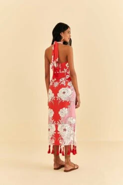 Farm Rio Pink Soft Garden Halter Neck Midi Dress 11 Farm Rio Pink Soft Garden Halter Neck Midi Dress -Farm Rio Store 315958 03