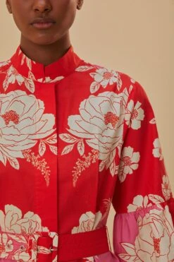 Farm Rio Pink Soft Garden Short Sleeve Mini Dress -Farm Rio Store 315959 04