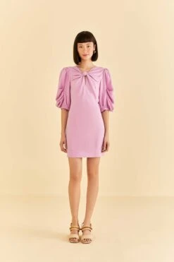 Farm Rio Lilac Short Sleeve Mini Dress 8 Farm Rio Lilac Short Sleeve Mini Dress -Farm Rio Store 316419 02